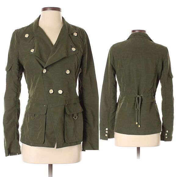 Anthro Daughters of the Liberation Jacket Utility Double Breasted Military 0 - Picture 9 of 10